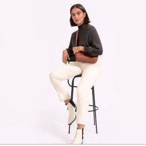 Everlane The High Rise Straight Denim Jeans in White Size 29